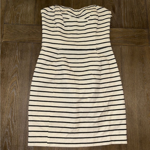 RACHEL Rachel Roy Strapless Black and Cream Dress - Picture 1 of 9